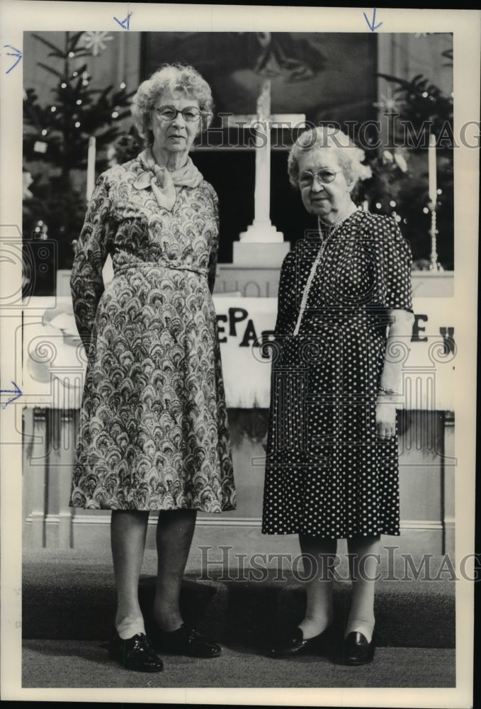 1977 Press Photo Ellen Nording Schaeffer and Betty Solquist Nicholson - ora82196 - Historic Images