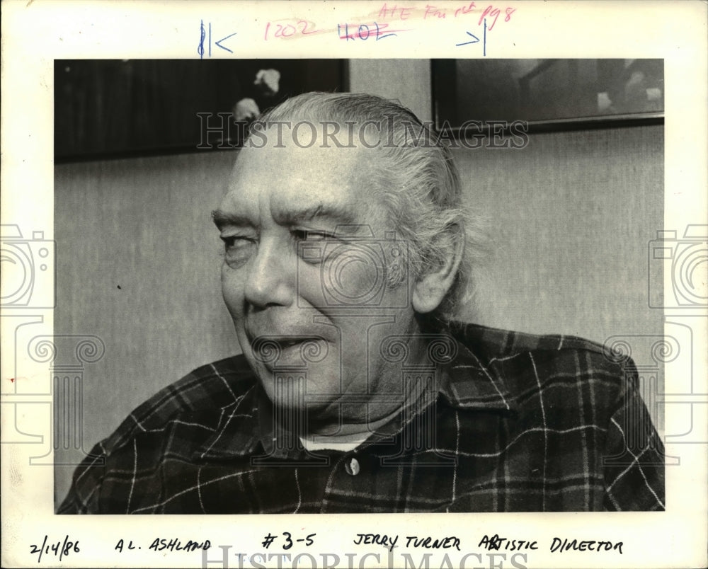 1986 Press Photo Jerry Turner, Artistic Director - ora91528- Historic Images