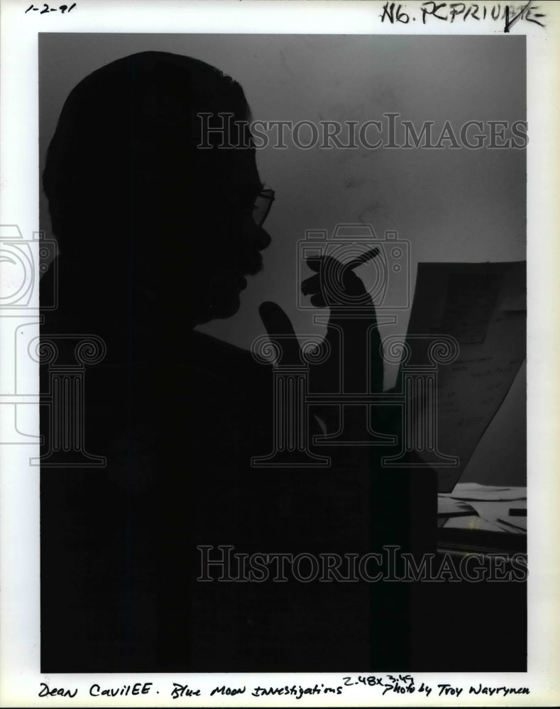 1982 Press Photo Dean Cavilee Private Investigator Clark County - ora92724- Historic Images