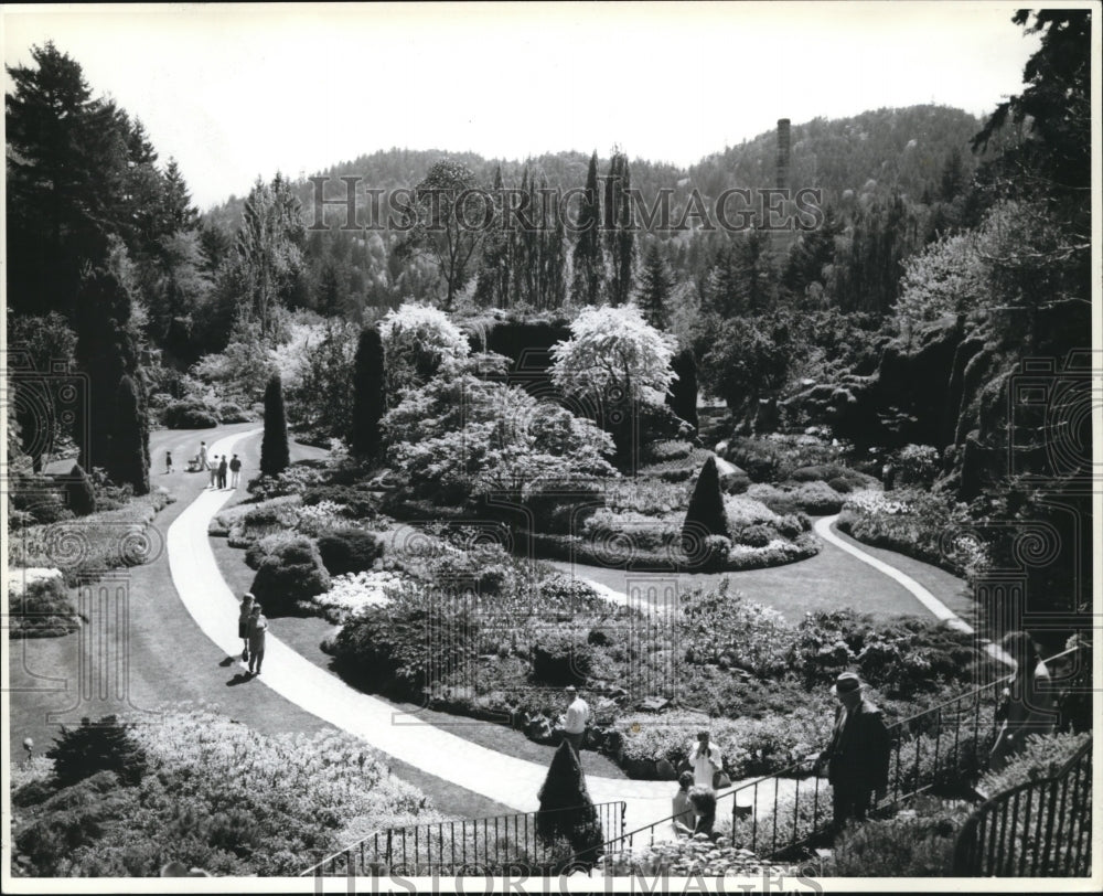 Press Photo British Columbia Butchart Gardens - orb02997 - Historic Images