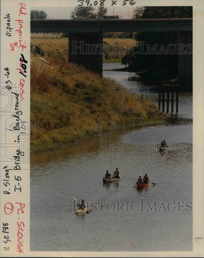 1988 Press Photo Columbia Slough Preparing Plan For Water Cleanup - orb04732- Historic Images