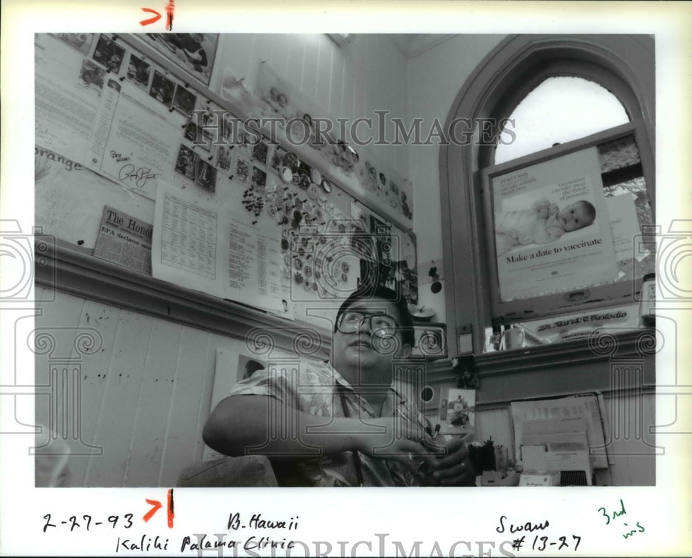 1993 Press Photo Dr. Richard Custodlo Medical Director Of Kahlihi-Palama Center- Historic Images
