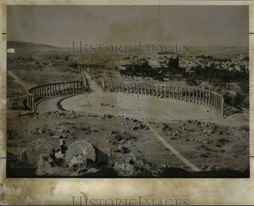 1973 Ancient forum of Jerash in Jordan  - Historic Images