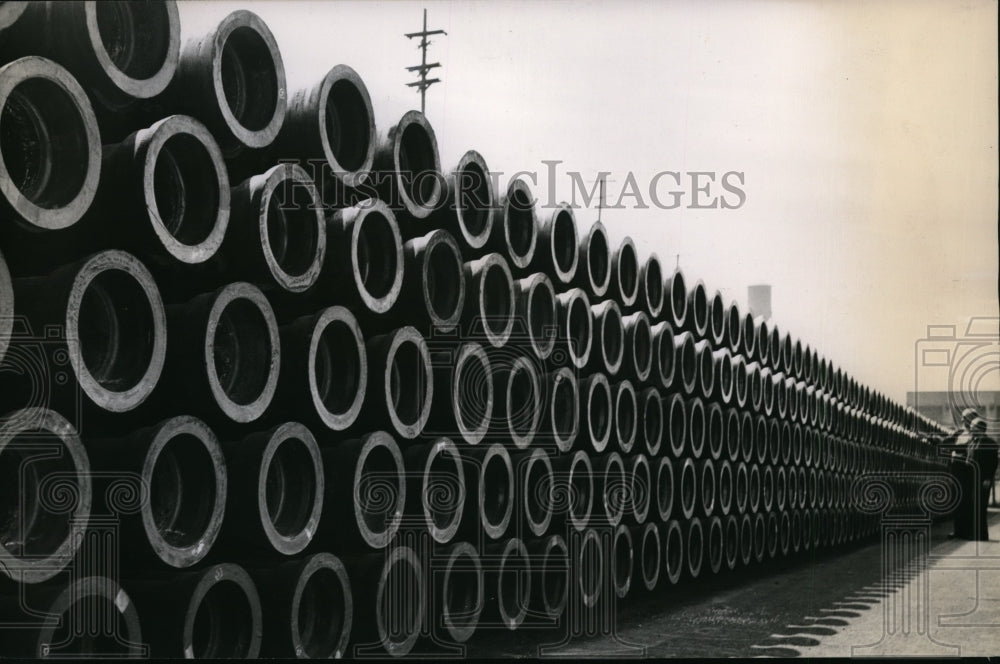 1949 Pipes at the Portland storage yard  - Historic Images