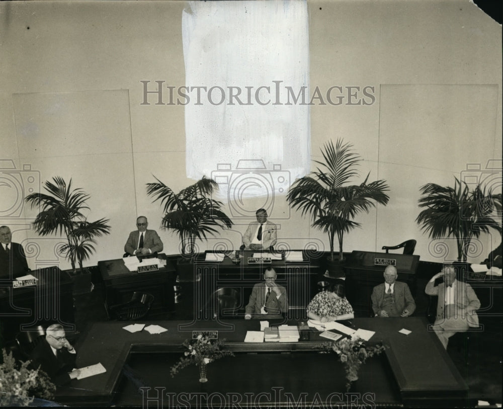 1936 Press Photo Portland City Councils at the new Hall - Historic Images