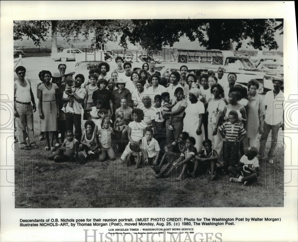 1980 Press Photo Reunion-national-descendants of Oscar Bud-Nichols - orb45022 - Historic Images