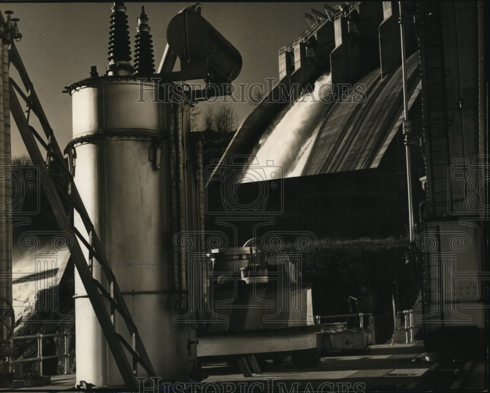 1938 Press Photo Ariel Dam-Lewis River-Washington - orb65232- Historic Images