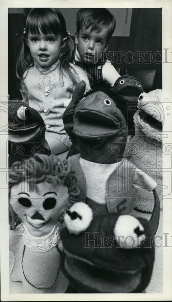 1973 Sesame Street puppets, major attraction at Party Fair-Historic Images