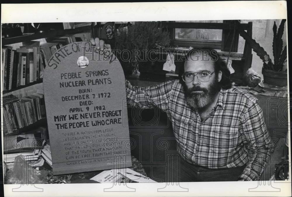1983 Press Photo Anti-nuclear activist, Lloyd Marbet - oro02133 - Historic Images