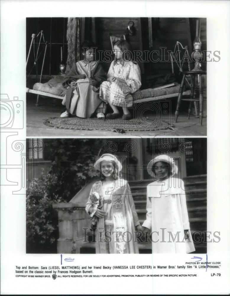 1995 Press Photo Liesel Matthews Vanessa L Chester in A Little Princess - Historic Images