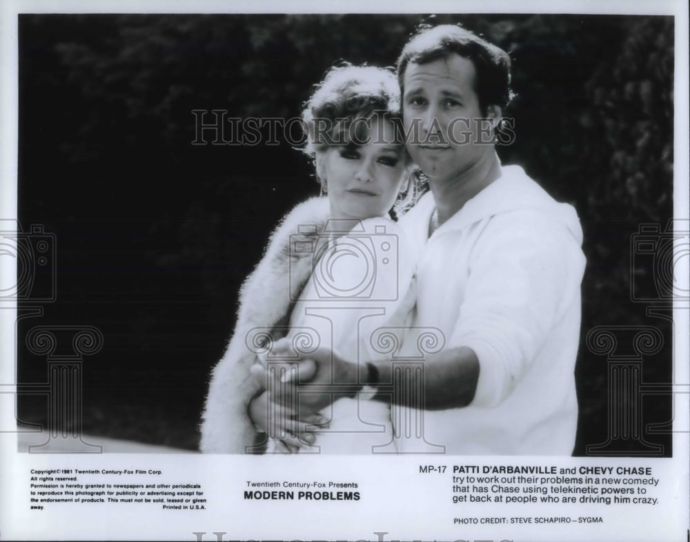 1981 Press Photo Patti D'Arbanville Chevy Chase in "Modern Problems" - orp02837 - Historic Images