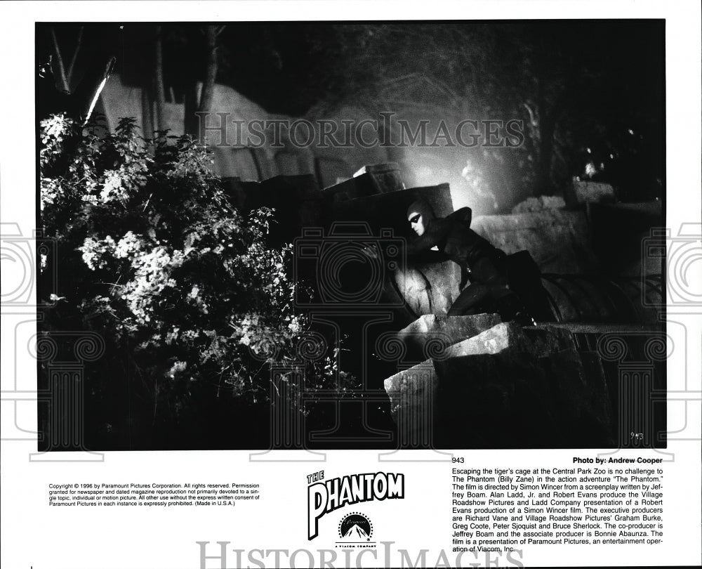 1996 Press Photo Billy Zane  stars in The Phantomn - Historic Images