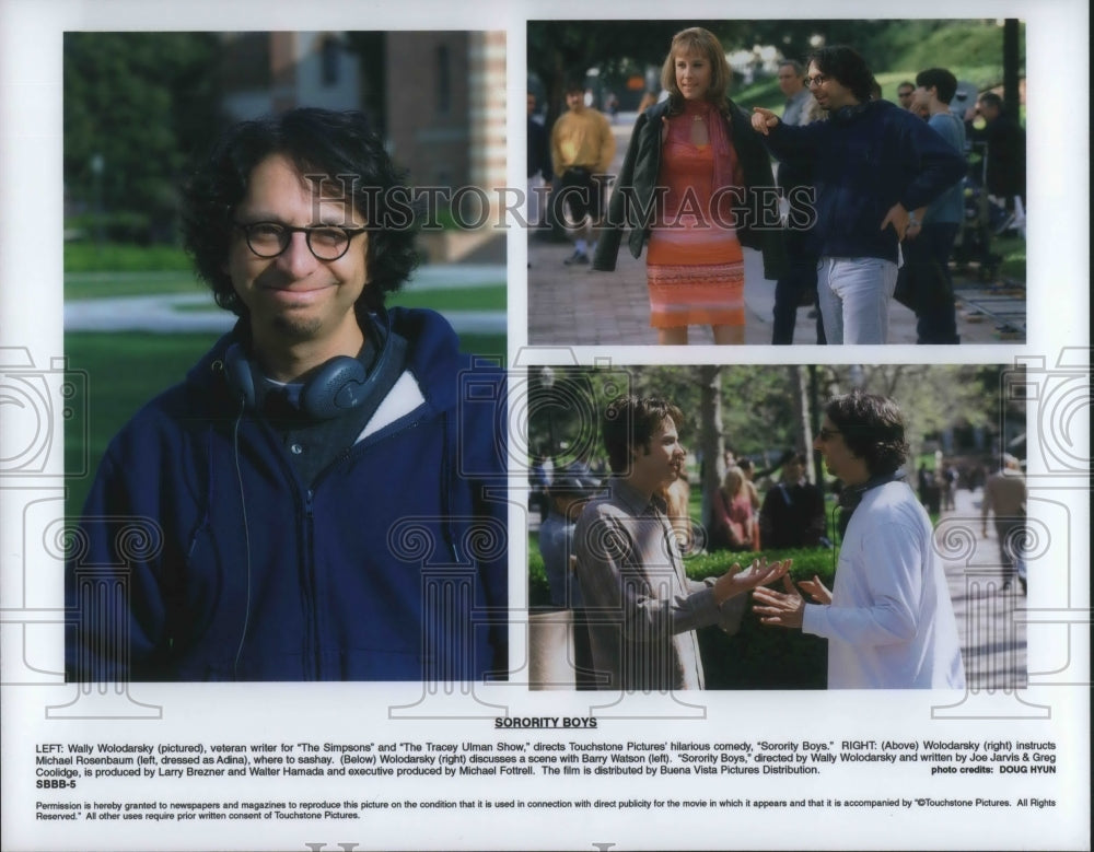 2002 Press Photo Wally Wolodarsky Writer Michael Rosenbaum Actor Barry ...