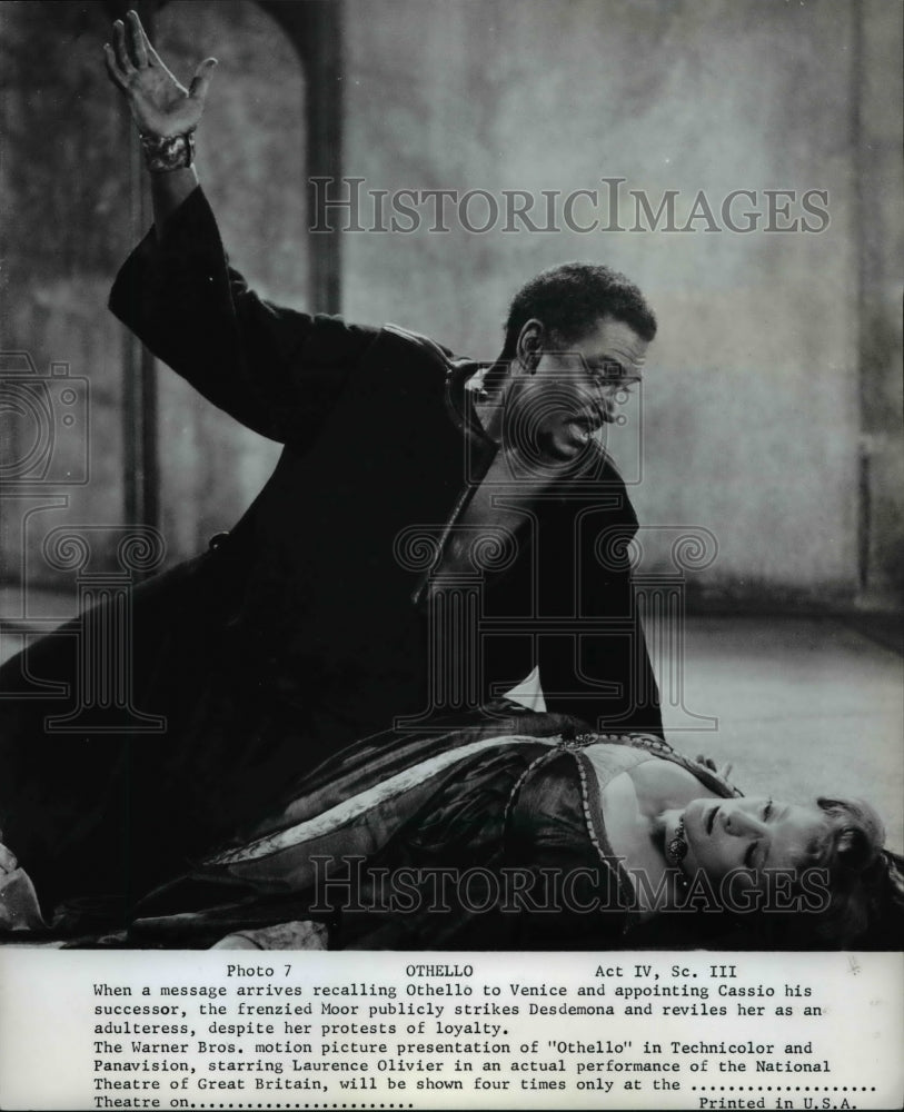 1966 Press Photo Laurence Olivier As Othello - orp23022- Historic Images