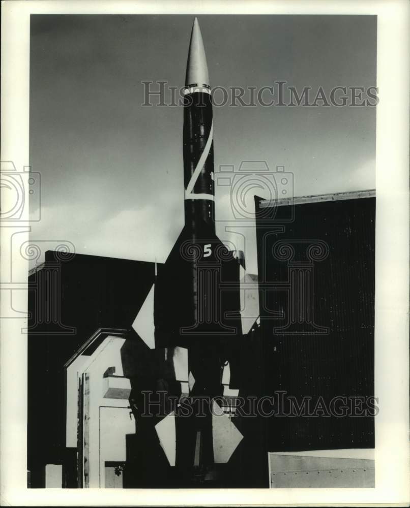 1958 Bomarc IM-99 pilotless interceptor rocket ready for firing-Historic Images