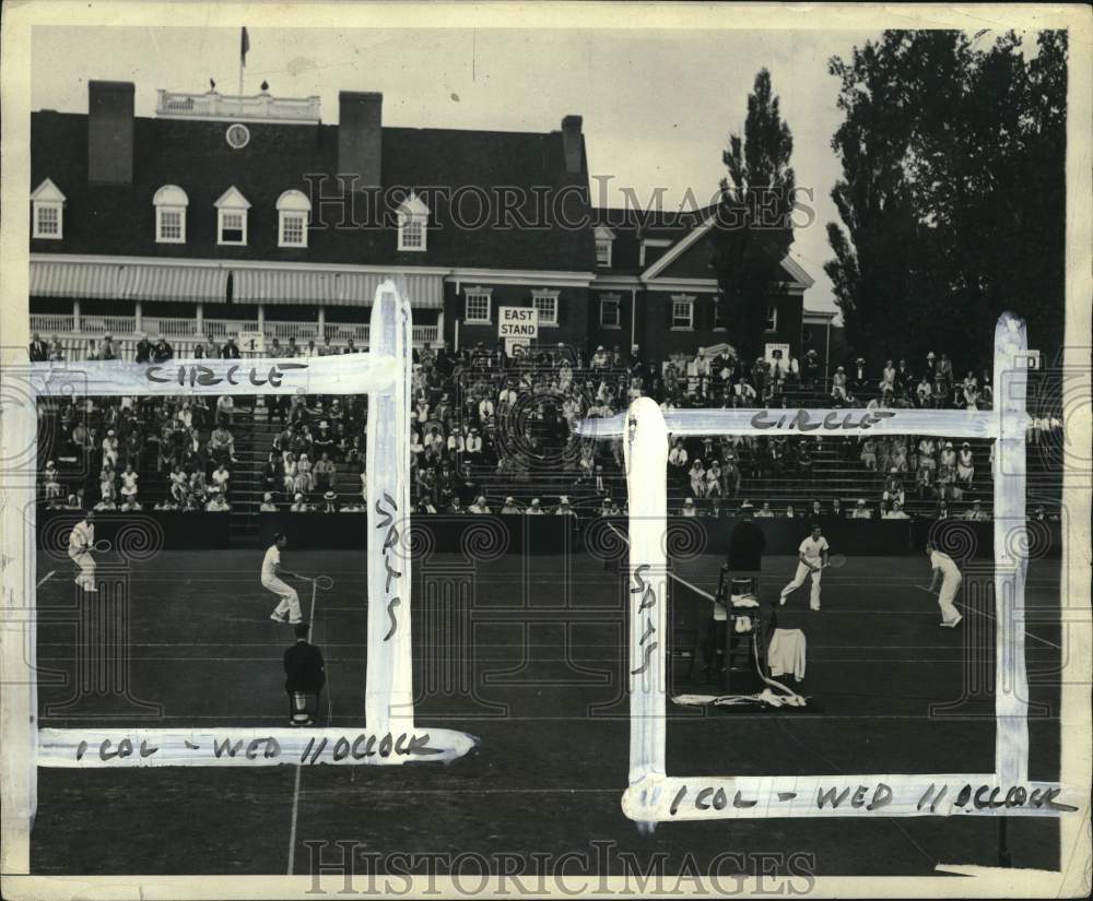 1931 Press Photo Tennis Match- Historic Images