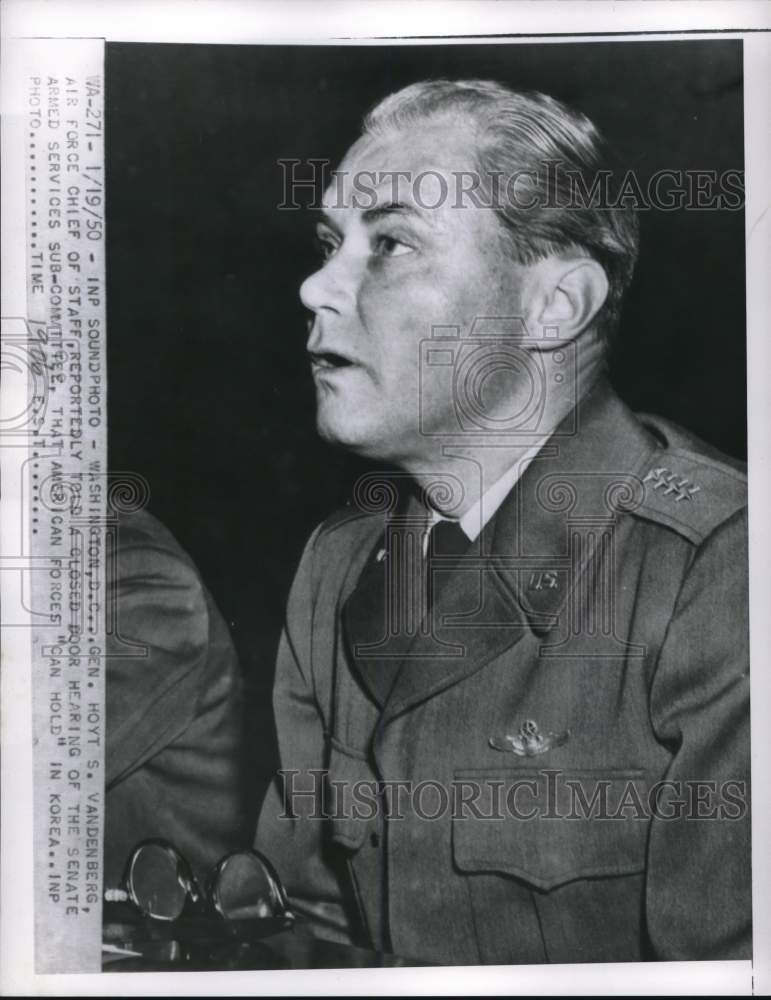 1950 Press Photo General Hoyt S. Vandenberg, US Air Force Chief of Staff - Historic Images