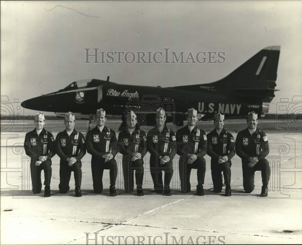 1983 Press Photo Pilots of the United States Navy&#39;s &quot;Blue Angels&quot; squadron - Historic Images