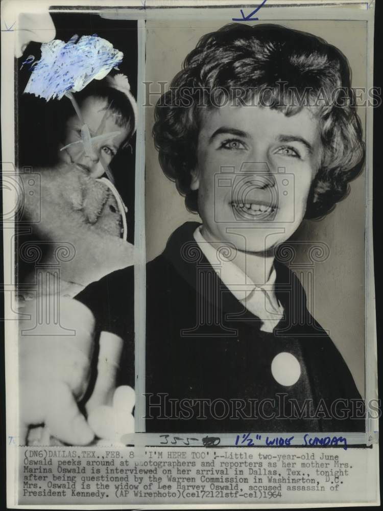 1964 Marina Oswald, wife of Lee Harvey Oswald, Kennedy assassin, TX-Historic Images