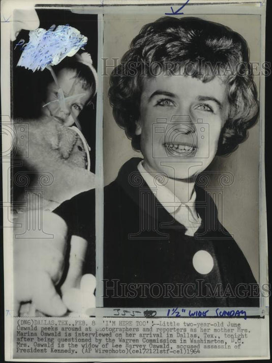 1964 Marina Oswald, wife of Lee Harvey Oswald, Kennedy assassin, TX-Historic Images