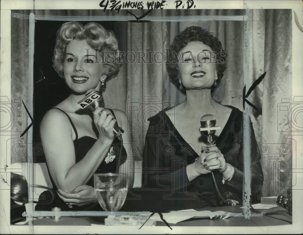 1953 Radio jockey Eva Gabor &amp; sister Magda-Historic Images