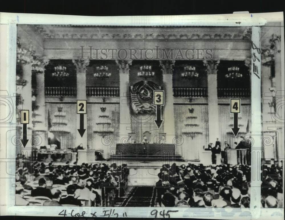 1960 General view of Hall of Columns, Francis Powers' trial, Moscow-Historic Images