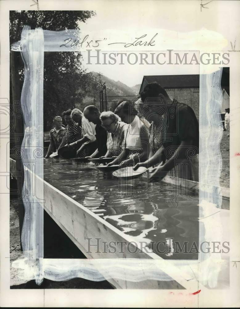 1953 People panning gold at Idaho Springs, Colorado-Historic Images