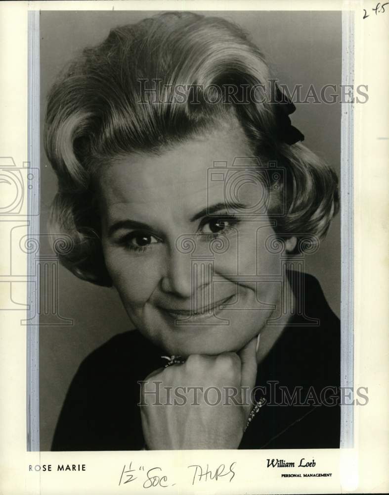 1974 Press Photo "Everybody's Girl" actress Rose Marie - pio05795 - Historic Images