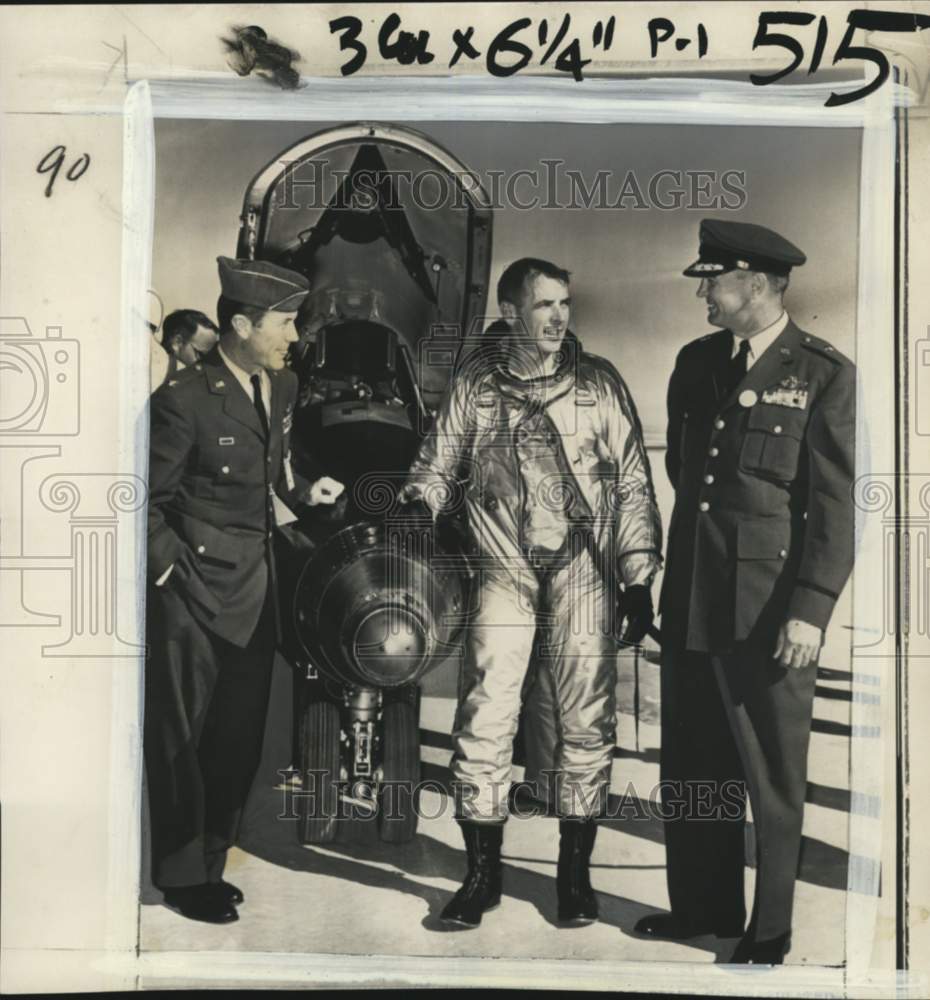 1961 Charles Yeager, Robert White &amp; Irving Branch, US Air Force, CA-Historic Images