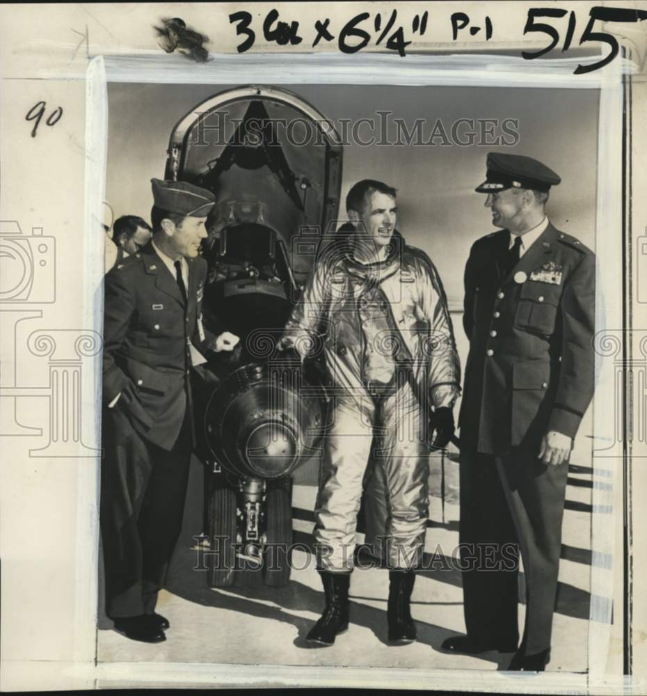 1961 Charles Yeager, Robert White & Irving Branch, US Air Force, CA-Historic Images