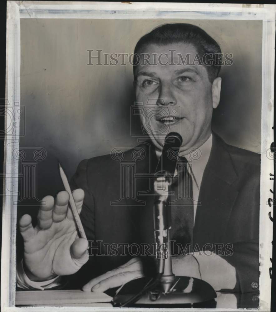 1957 James R. Hoffa, union, Senate Committee hearing, Washington, DC-Historic Images