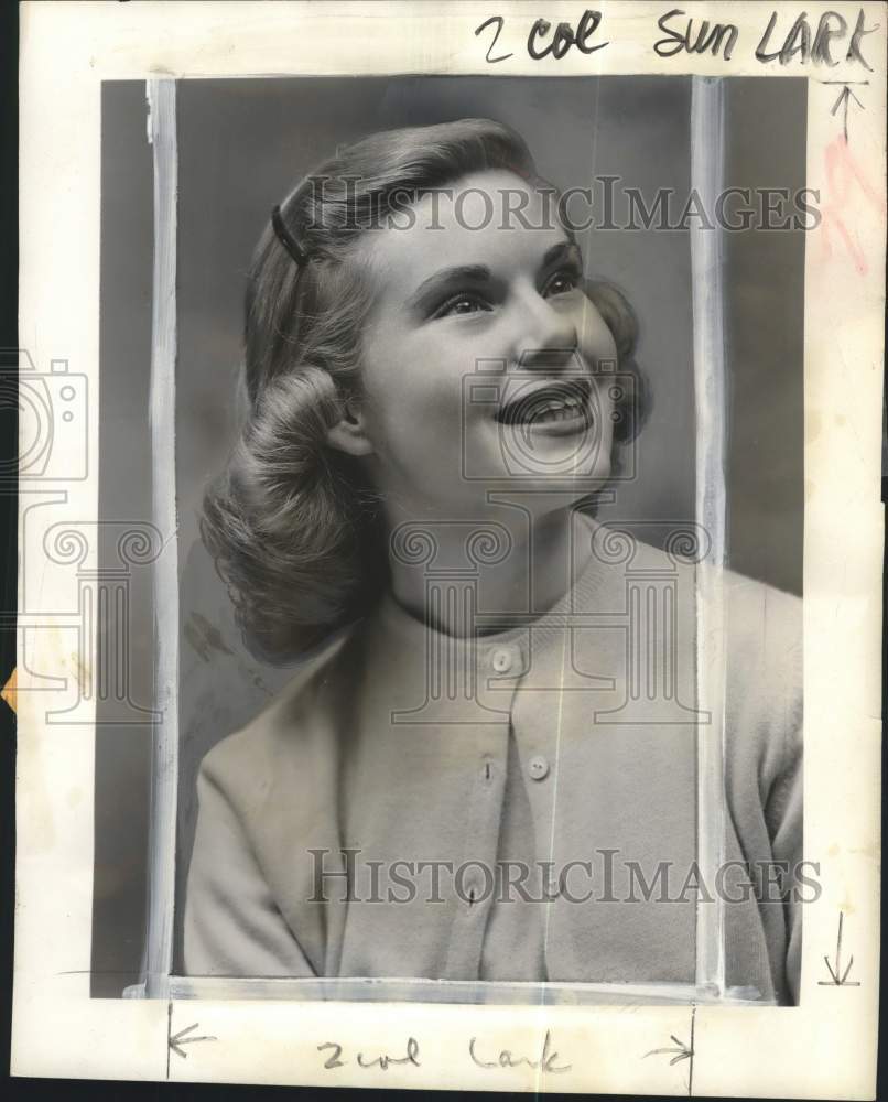 1956 Press Photo Actress Natalie Trundy stars as a teenager in &quot;Date with Life&quot; - Historic Images