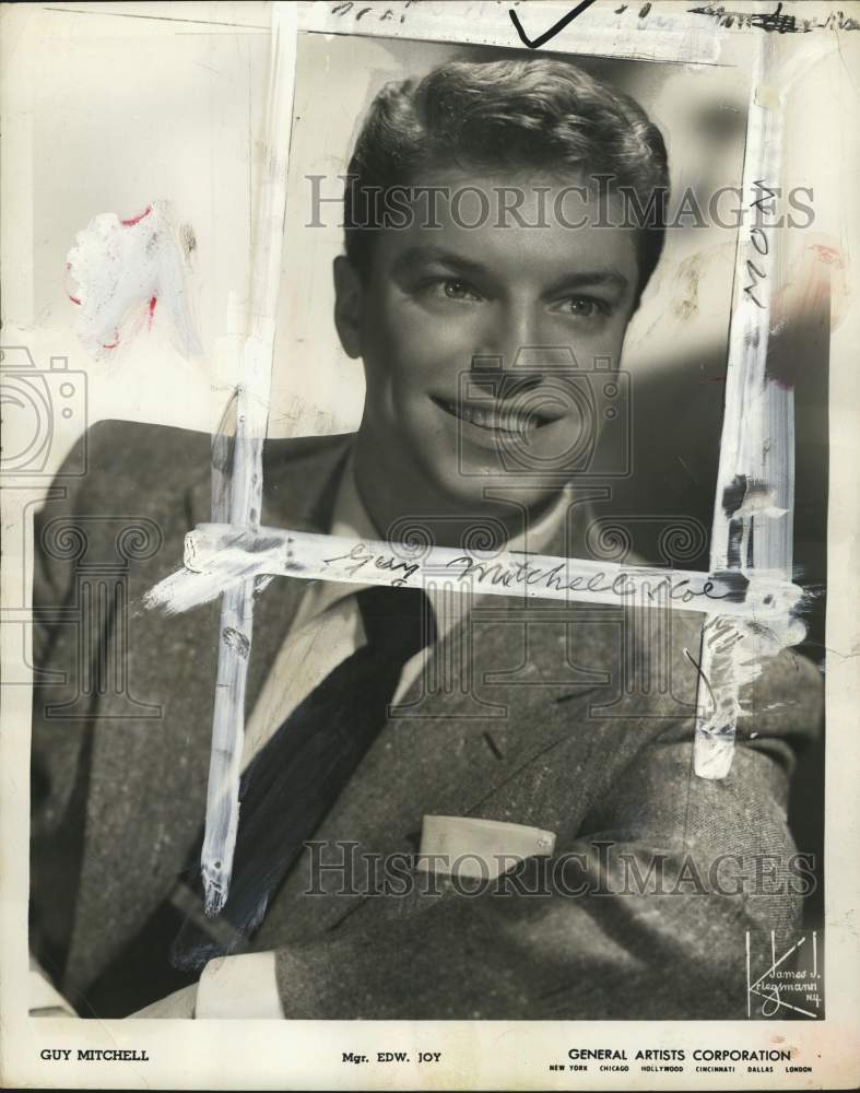 1952 Press Photo Singer Guy Mitchell - pio10426 - Historic Images