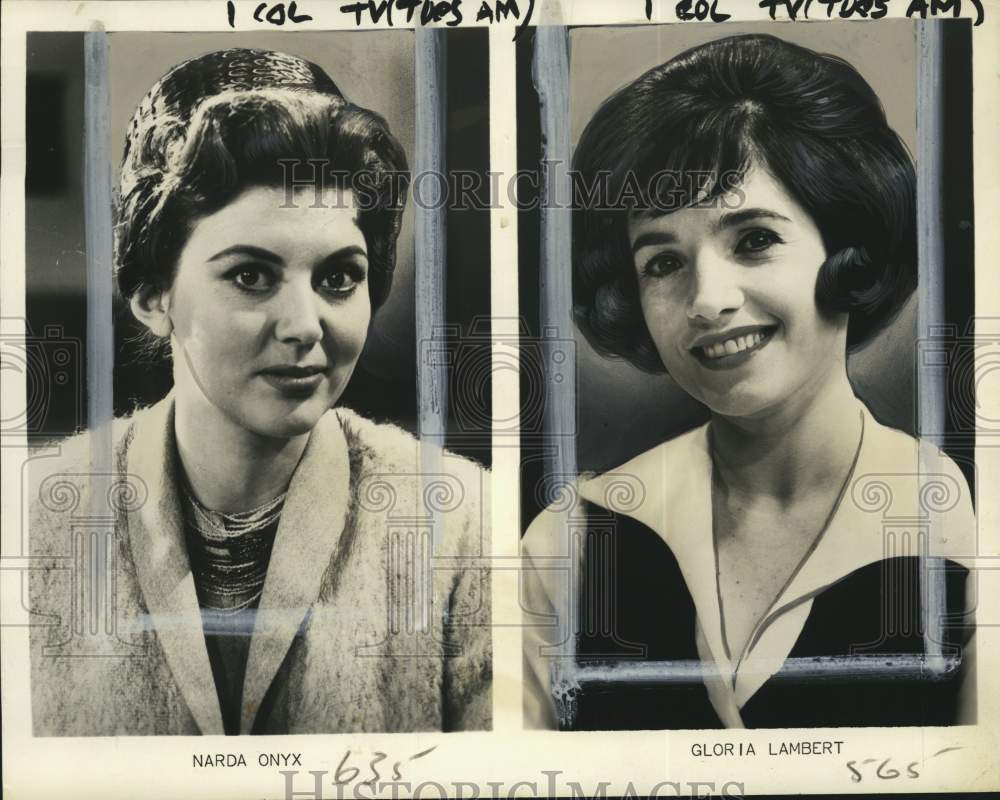 Press Photo Actresses Narda Onyx & Gloria Lambert star in TV shows - pio11731 - Historic Images