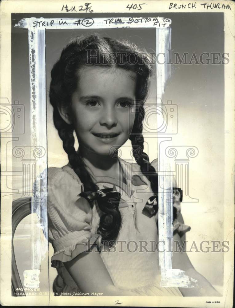1944 Press Photo "Meet me in St. Louis" actress Margaret O'Brien - pio14590- Historic Images