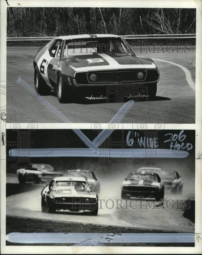 1971 Press Photo Racecars on a track during a race - pio28939 - Historic Images