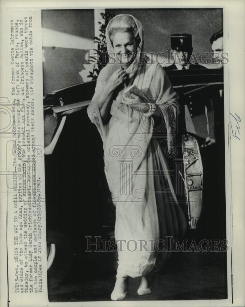 1969 Yvette Labrousse, The Begum Mohammed Shah in Paris France-Historic Images