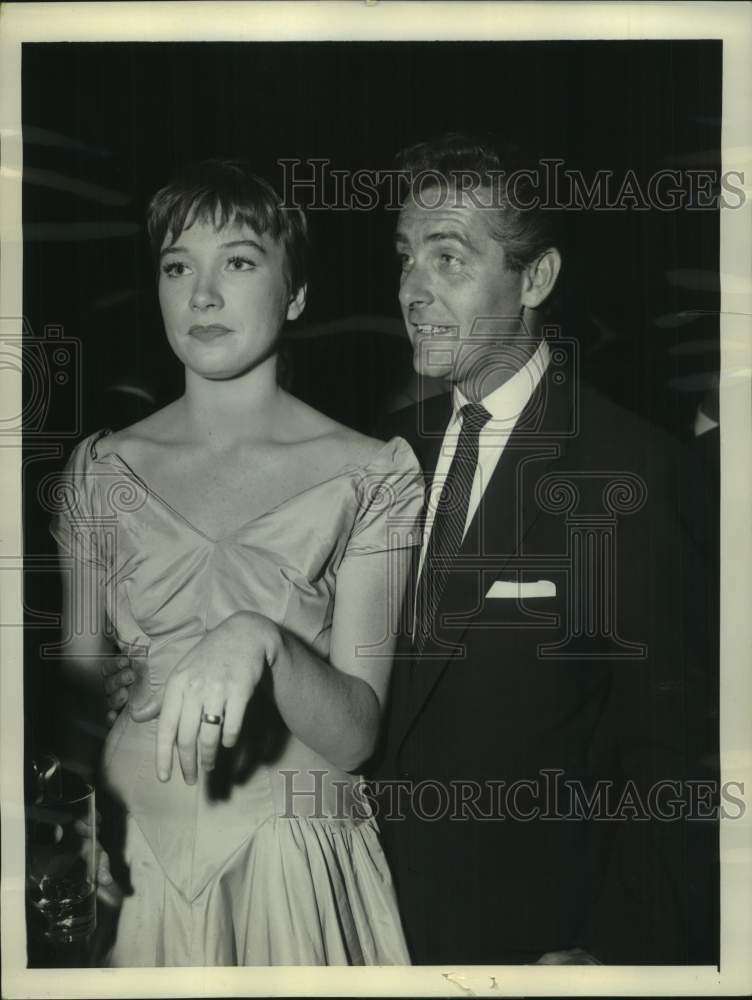 1955 Actress Shirley MacLaine with Steve Parker at Hollywood Party-Historic Images