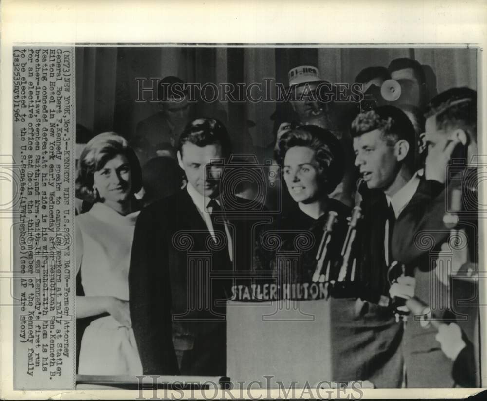 1964 Former Attorney General Robert F. Kennedy at New York Hotel-Historic Images