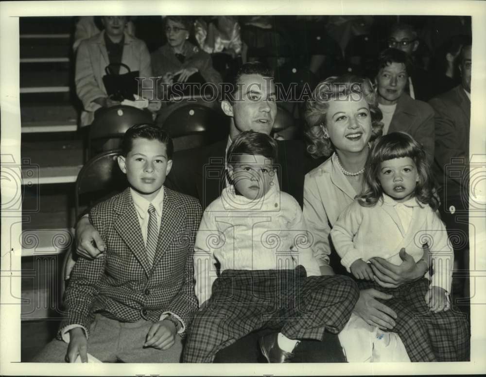 1956 Actress Angela Lansbury with Husband and Children in Hollywood-Historic Images