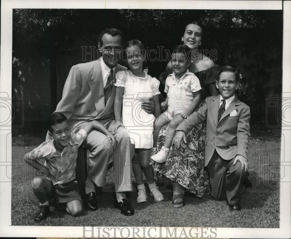 1951 Dancers Frank Veloz &amp; Yolanda with Children at Home, Hollywood-Historic Images