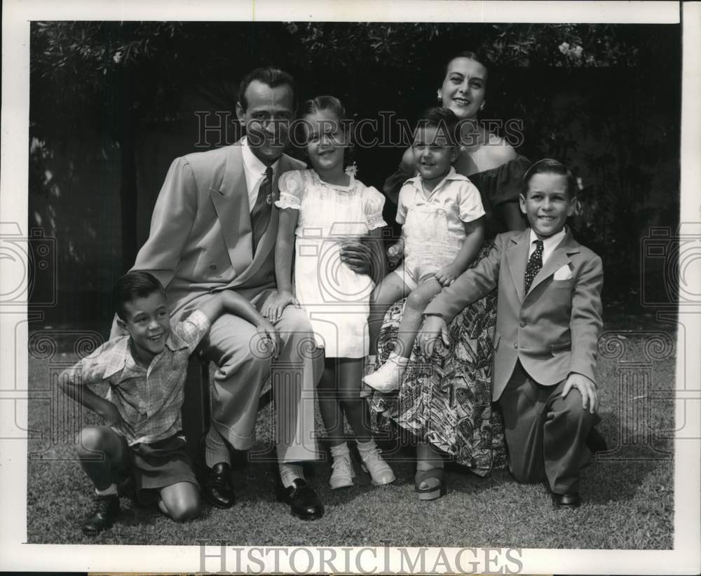 1951 Dancers Frank Veloz & Yolanda with Children at Home, Hollywood-Historic Images