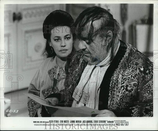 1969 Actress Jeanne Moreau & Co-Star in "Great Catherine"-Historic Images