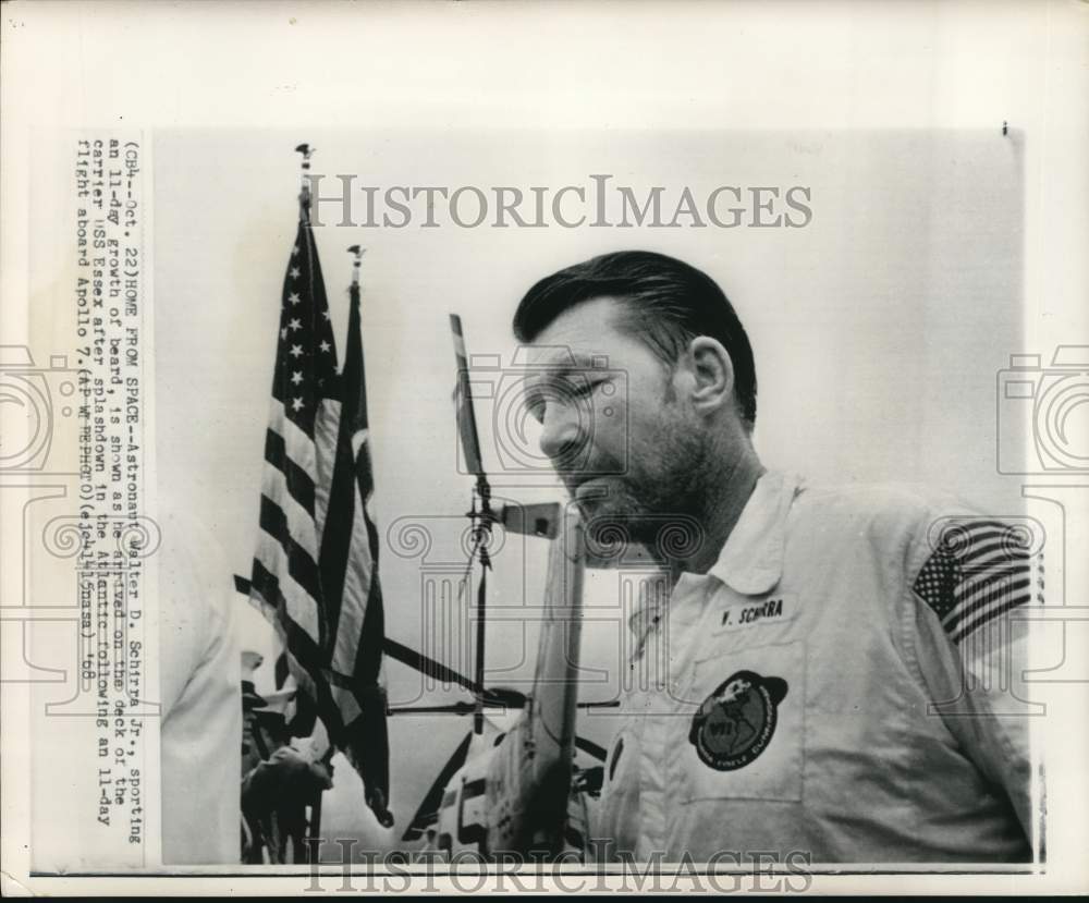 1968 Astronaut Walter D. Schirra Jr. Aboard USS Essex-Historic Images