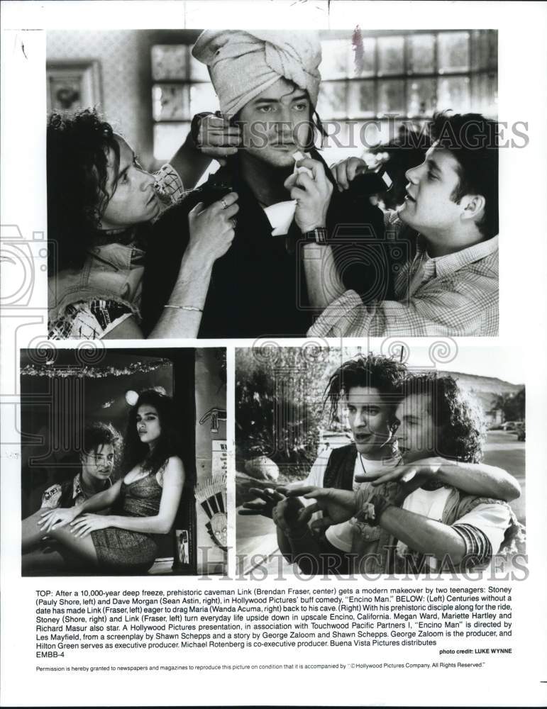 1992 Press Photo &quot;Encino Man&quot; Movie Scenes - pip11865 - Historic Images