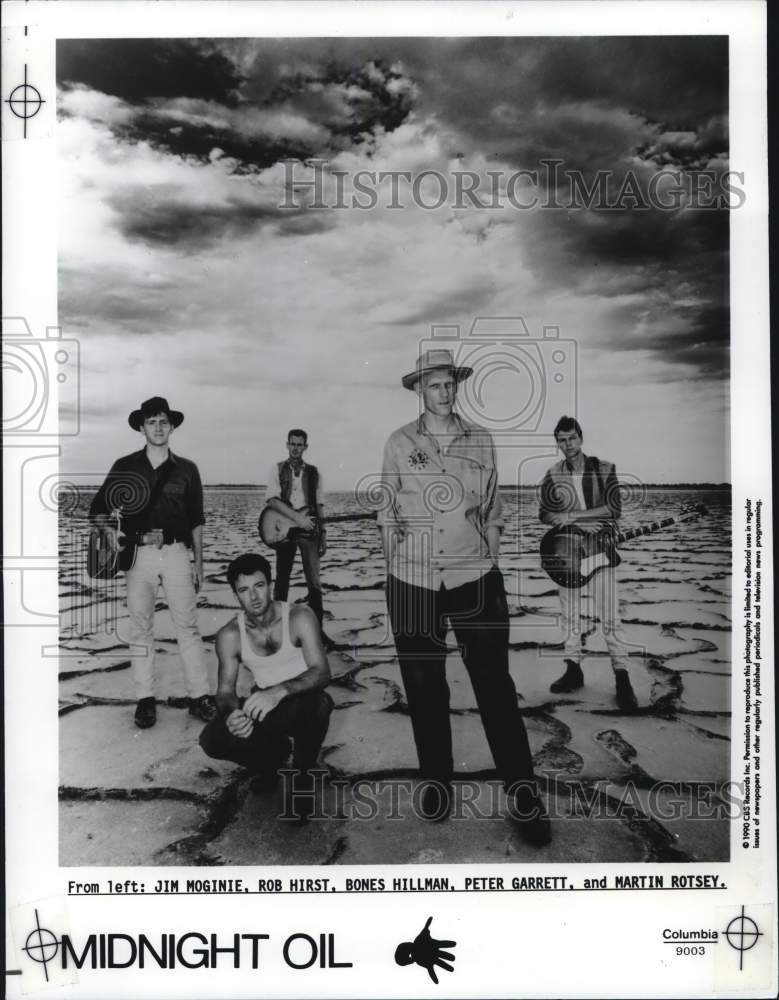 1990 Press Photo Midnight Oil, Music Group - pip12074- Historic Images