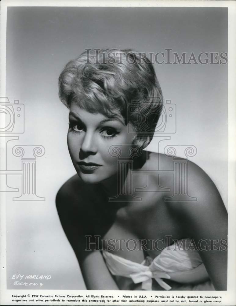 1959 Press Photo Actress Evy Norlund - pip12515 - Historic Images