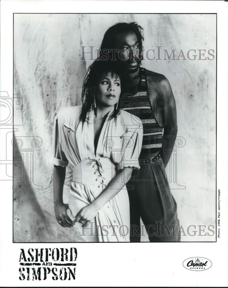 1986 Press Photo Musicians Ashford &amp; Simpson - pip15717 - Historic Images