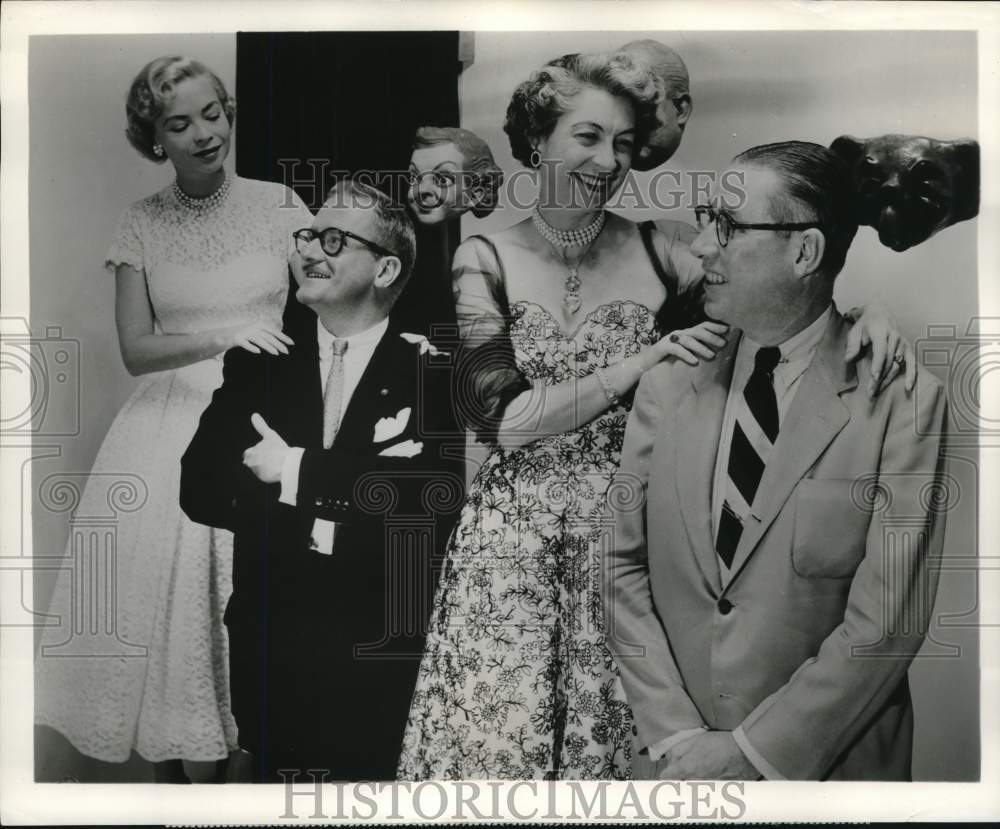 1955 Press Photo Celebrity panelists on &quot;Masquerade Party,&quot; on ABC Television.- Historic Images