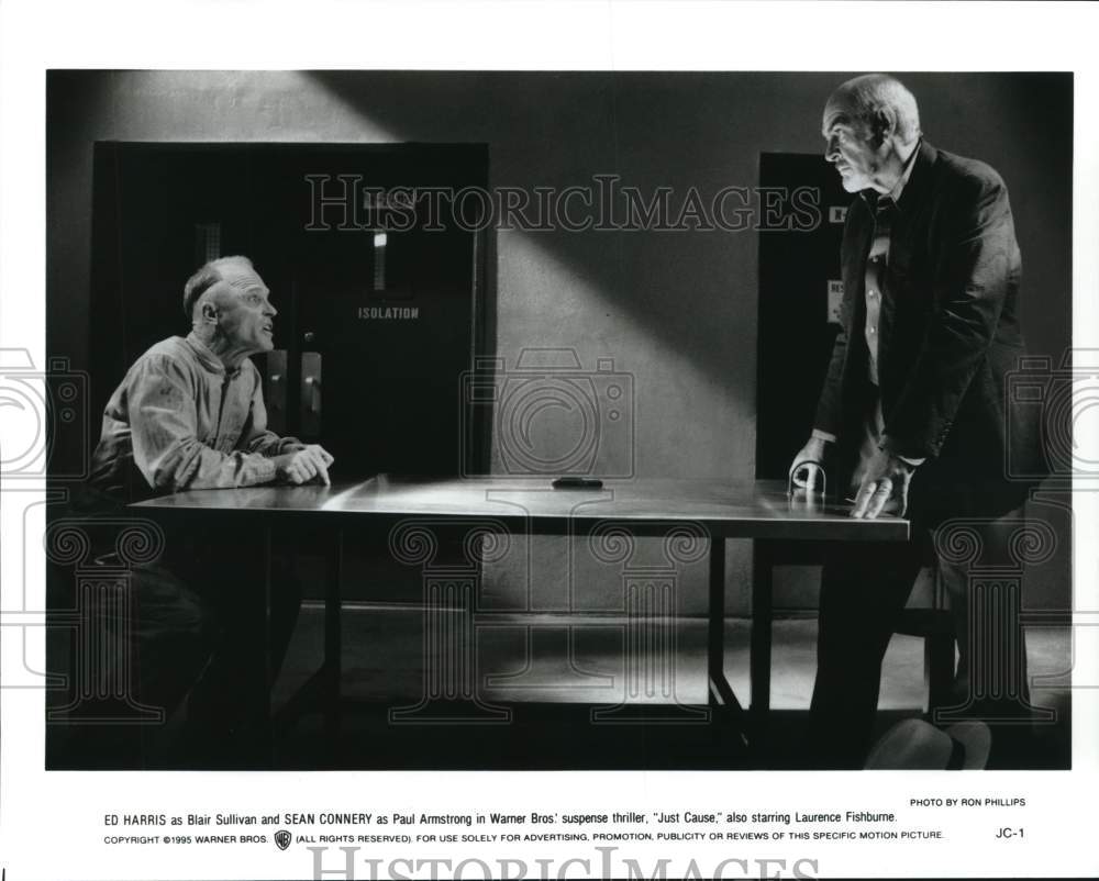 1995 Press Photo Ed Harris & Sean Connery in "Just Cause" Film - pip23787 - Historic Images